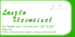 laszlo kleineisel business card